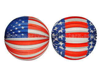 China Decorative Round Accordion Paper Lanterns / Balls  For Celebration Activities , Parties supplier