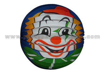 China Clown Pattern Printed Paper Accordion Lanterns / Balls 20CM 25CM 33CM  Customized supplier