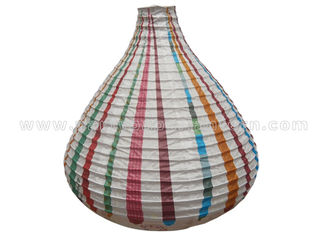 China Unique Shaped Rice Paper Lamp with Circus Printing , Wedding Paper Lanterns supplier