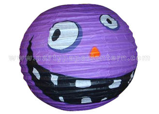 China Patterned Printed Round  Paper Lanterns ,  Amusing Paper Lanterns For Party supplier