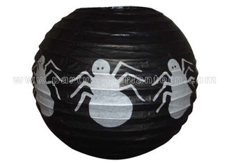 China Spider Patterned Printed Round Paper Lanterns supplier