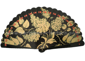 China Digital Printing Wooden Hand Held Fan , Elegant Outdoor Wedding Fan supplier