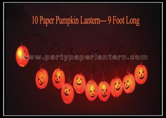 China Eco - friendly Lovely Indoor Paper Lantern String Lights Round Shape 9 Foot Size supplier