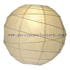 China 20CM Straw - yellow  Round Party Paper Lantern , Indoor Paper Lanterns Wedding Decorations supplier