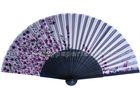 China Sakura Printed Japanese Hand Held Fans with Bamboo Ribs for holiday parties factory