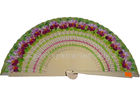 China Aesthetical Hand Painted Design Hand Held Wooden Fan For Birthday Celebrations factory