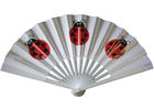 China Artificial Style Insect Paper Folding Hand Held Paper Fans with Digit Printed Pattern factory