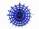 China Artificial 12 Inch Blue , Turquoise Paper Fans Decorations For Restaurant factory