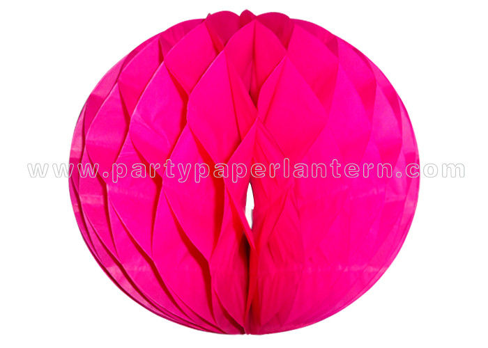 Orange Blue Tissue Paper Honeycomb Balls , Honeycomb Wedding Decorations