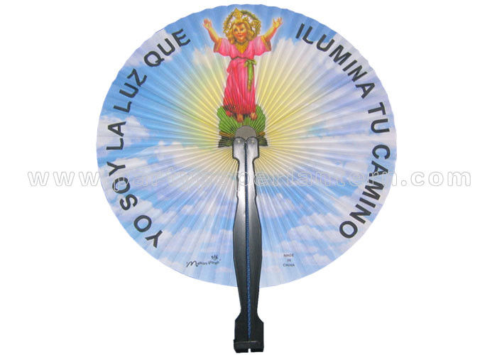 Custom Pattern Printed Paper Folding Fans Accordion with PP Handle 3.5” 5.5” 6.5” Length