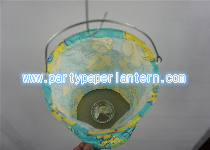 Painted Design Hanging Paper Candle Lanterns For Courtyard / Outdoor Decoration Loveliness