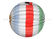 Customized 6 / 8 / 10 Inch Red White And Blue Paper Lanterns With Striated Design Printed supplier
