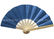 Artificial Style Blue Printed Bamboo Paper Fans 6” to 12”  , Paper Folding Fans supplier