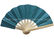 Artificial Style Blue Printed Bamboo Paper Fans 6” to 12”  , Paper Folding Fans supplier
