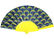 Custom Printed Hand Fans / Yellow , Black , White Rustic Wedding Fans supplier