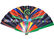 Popular Printed Fabric Folding Fans , Personalized Hand Held Wedding Fans supplier