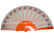 Logo Design Printed Fabric Hand Fans For Weddings , Birthday Celebrations supplier