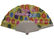 Logo Design Printed Fabric Hand Fans For Weddings , Birthday Celebrations supplier