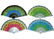  Coconut Palm Printed  Lace Hand Fans
