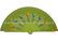 Hollowed-out Ribs Of Green Red wooden Hand Held Fan , Personalized Wedding Favor Fan supplier