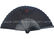 Wood Fan For Promotion With Simple Pattern , Foldable Grey Black Hand Fan supplier