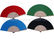 Folding Wooden hand held fans with Black / Green / Blue Various Color Selection supplier