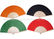Folding Wooden hand held fans with Black / Green / Blue Various Color Selection supplier