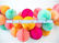 Recycled Round Paper Honeycomb Balls For Table Decoration , Tissue Paper Lanterns supplier