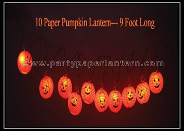 China Eco - friendly Lovely Indoor Paper Lantern String Lights Round Shape 9 Foot Size distributor